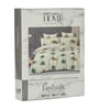 Green Floral 180 TC Polyester Double Size Bedsheet With 2 Pillow Covers
