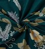 Green Floral 180 TC Polyester Double Size Bedsheet With 2 Pillow Covers