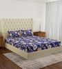Yellow Floral 180 TC Polyester Double Size Bedsheet With 2 Pillow Covers