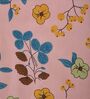Blue Floral 180 TC Polyester Double Size Bedsheet With 2 Pillow Covers
