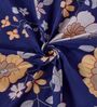 Yellow Floral 180 TC Polyester Double Size Bedsheet With 2 Pillow Covers