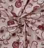 Pink Floral 180 TC Polyester Double Size Bedsheet With 2 Pillow Covers