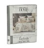 Beige Floral 180 TC Polyester Double Size Bedsheet With 2 Pillow Covers