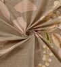 Orange Floral 180 TC Polyester Double Size Bedsheet With 2 Pillow Covers