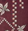 Maroon Geometric 180 TC Polyester Double Size Bedsheet With 2 Pillow Covers
