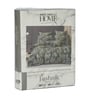 Grey Leaf 180 TC Polyester Double Size Bedsheet With 2 Pillow Covers