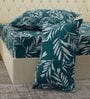 Green Leaf 180 TC Polyester Double Size Bedsheet With 2 Pillow Covers