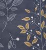 Grey Leaf 180 TC Polyester Double Size Bedsheet With 2 Pillow Covers