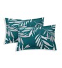 Green Leaf 180 TC Polyester Double Size Bedsheet With 2 Pillow Covers