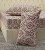 Pink Printed 180 TC Polyester Double Size Bedsheet With 2 Pillow Covers