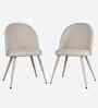 Fauna Dining Chairs In Beige Colour (Set Of 2)