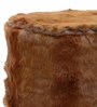 Faux Fur Seating Stool in Brown Colour