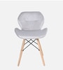 Eames Velvet Iconic Chair in Light Grey Colour