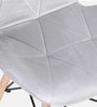 Eames Velvet Iconic Chair in Light Grey Colour