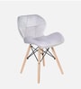 Eames Velvet Iconic Chair in Light Grey Colour