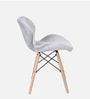 Eames Velvet Iconic Chair in Light Grey Colour