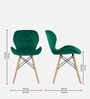 Eames Velvet Iconic Chair in Dark Green Colour