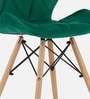 Eames Velvet Iconic Chair in Dark Green Colour