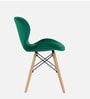 Eames Velvet Iconic Chair in Dark Green Colour