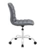 Eva Leatherette Guest Chair in Dark Grey Colour with Revolving Base