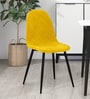 Finch Fox Jax Fabric Dining Chair In Yellow Colour