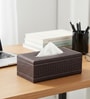 Faux Leather Tissue Holder Storage Box