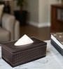 Faux Leather Tissue Holder Storage Box
