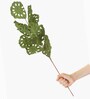 Set Of 2 Green Plastic 2 Pcs Faux Long Monstera Artificial Branches