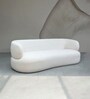 Faye Boucle 3 Seater Sofa in White Colour