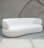 Faye Boucle 3 Seater Sofa in White Colour
