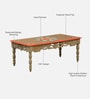 Fazola Mango Wood Hand Painted Multicolor Coffee Table