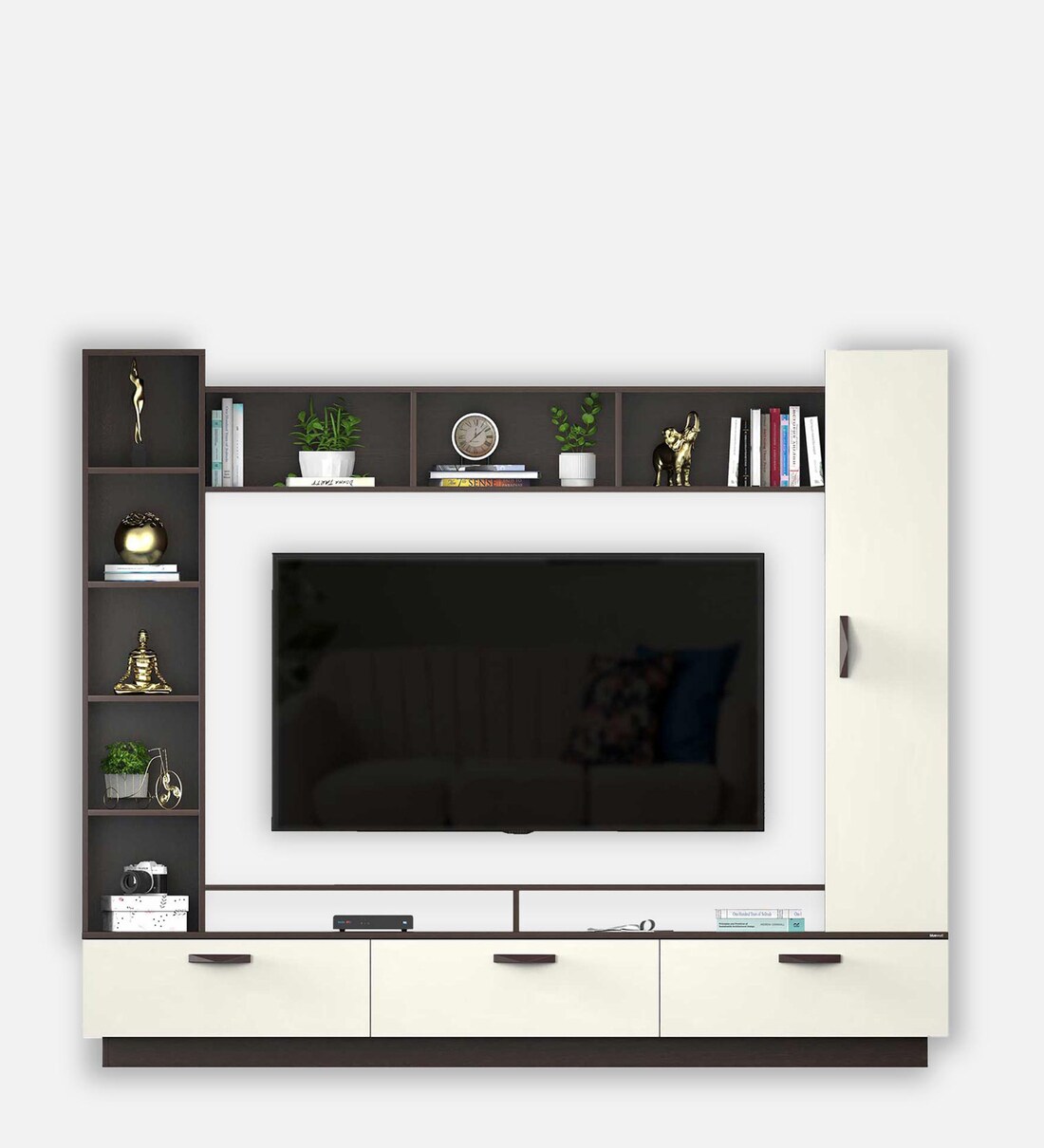Buy Fenily TV Unit in Wenge Finish for TVs up to 65\ by bluewud Online TV Units TV Units