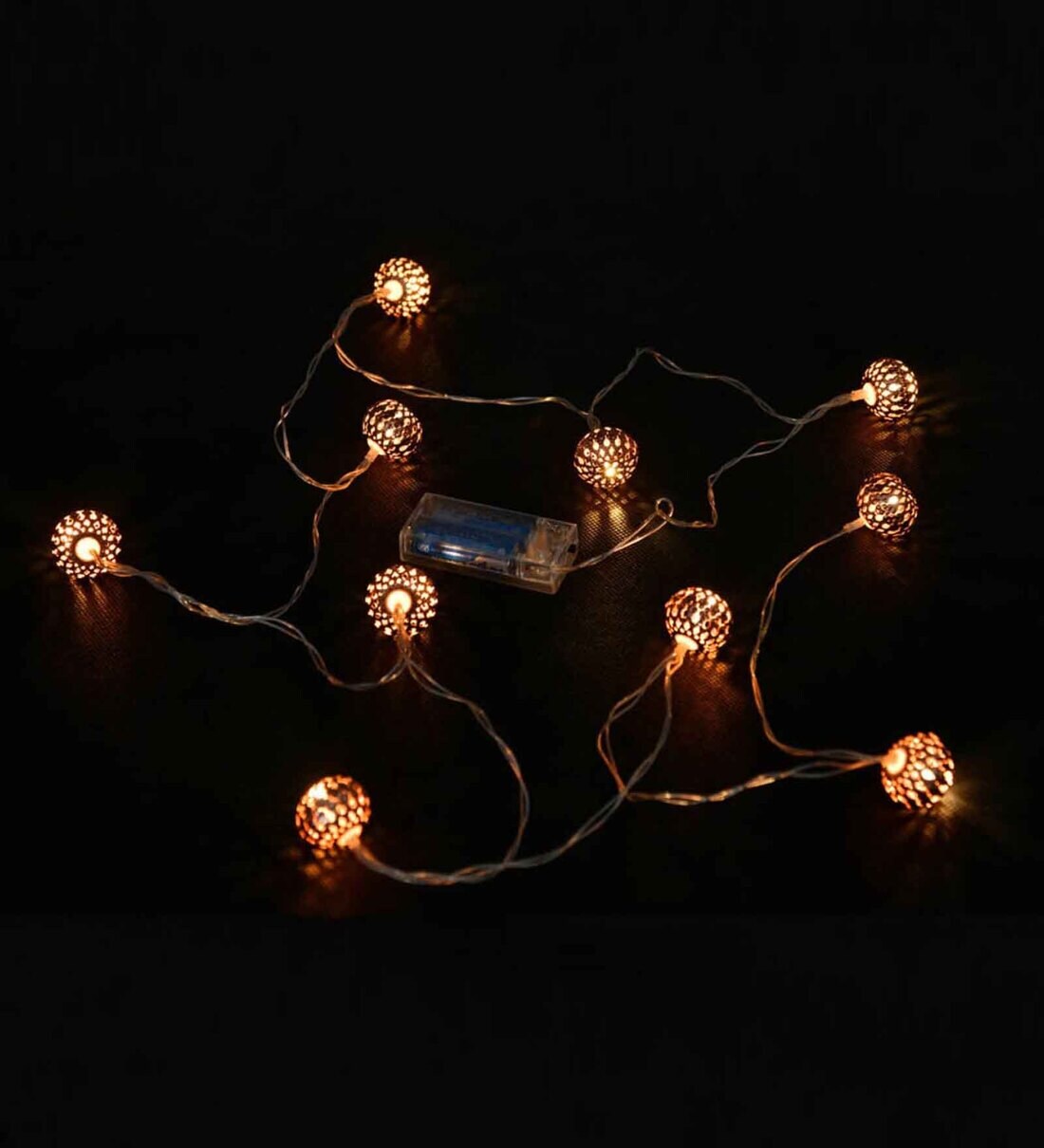 Buy Copper Spherical LED String Light by home Online String Lights