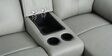 Felso Fabric Motorized Recliner Corner Sofa In Olive Finish With Storage Box