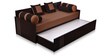 Fern Queen Size Pull-Out Sofa Cum Bed with Storage & Mattress in Brown Colour