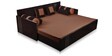 Fern Queen Size Pull-Out Sofa Cum Bed with Storage & Mattress in Brown Colour