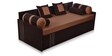 Fern Queen Size Pull-Out Sofa Cum Bed with Storage & Mattress in Brown Colour