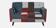 Fernand Fabric 2 Seater Sofa In Red Multicolour