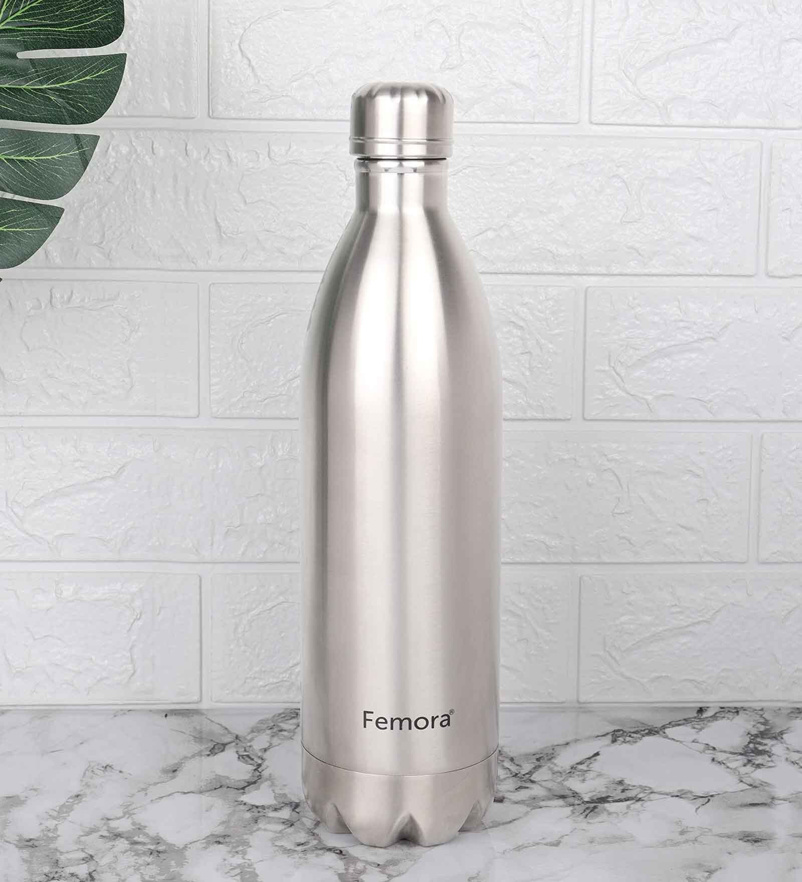Everest Silver 1 Litre Stainless Steel Water Bottle