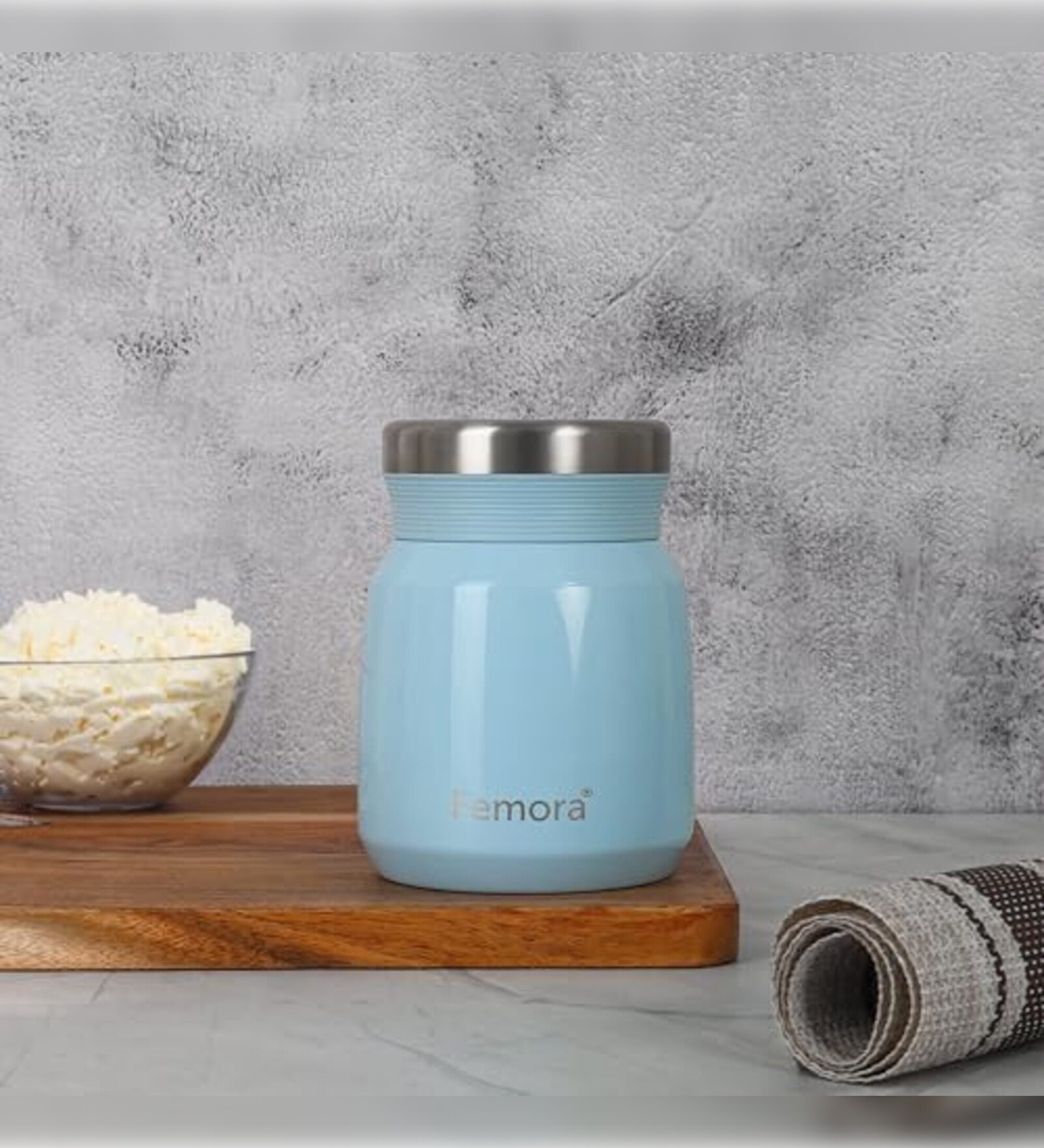 Sky Bule 300ml Stainless Steel Double Walled Insulated Thermos for  Hot Food