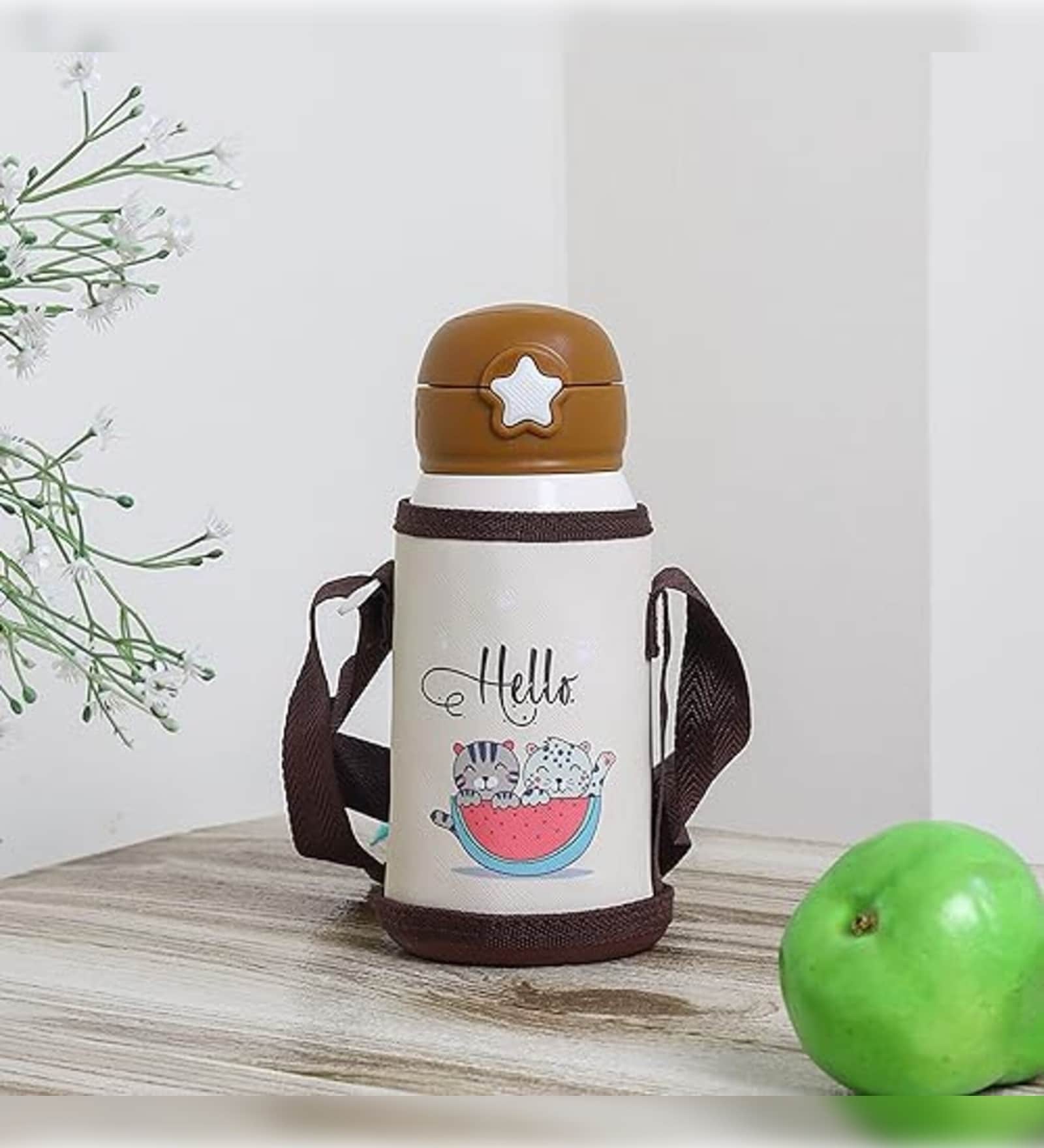 Hello Kitty Grey 550ml Stainless Steel Double Walled Vacuum Insulated Kids Water Bottle