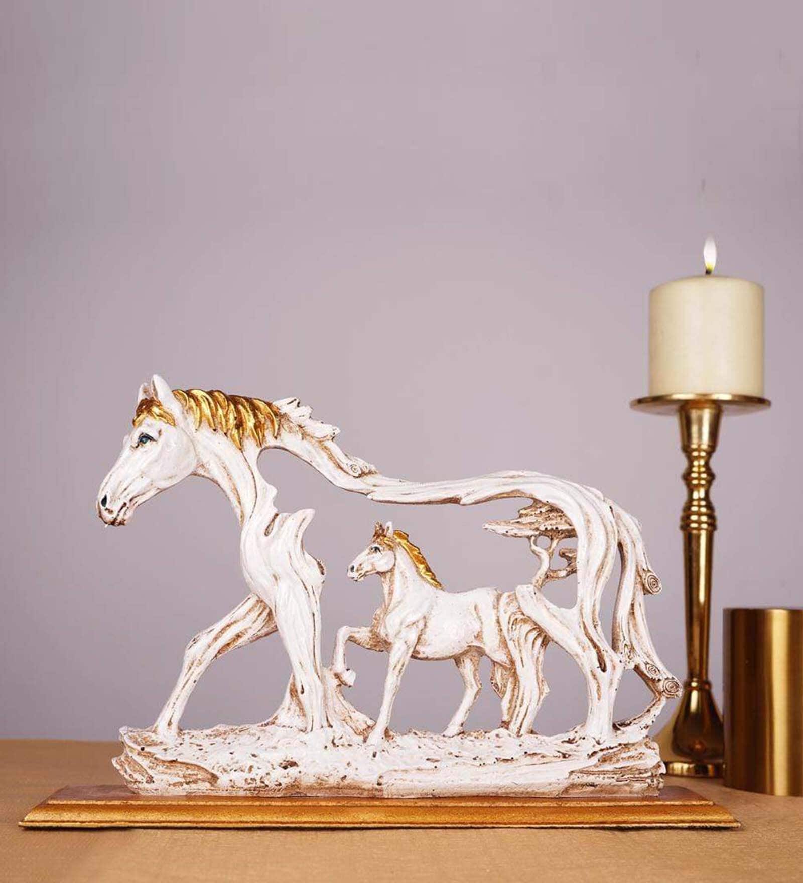 Feng Shui Galloping Horse Resin Animal Figurine