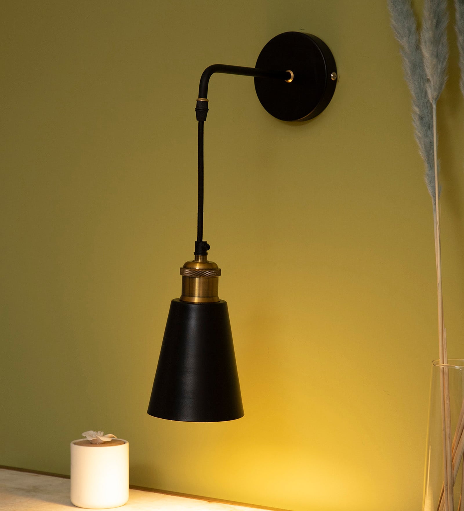 Ferm Living Arum Black Matt Metal Wall Light