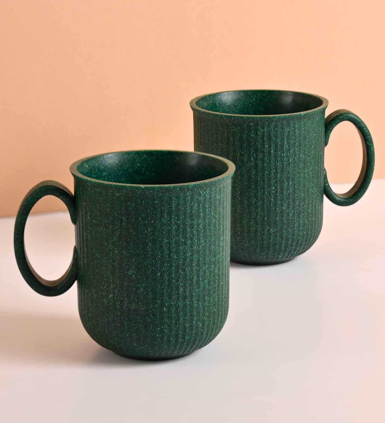 Fern Statement Coffee Mug 350 ml (2 Pc)Rice Husk Biocomposite