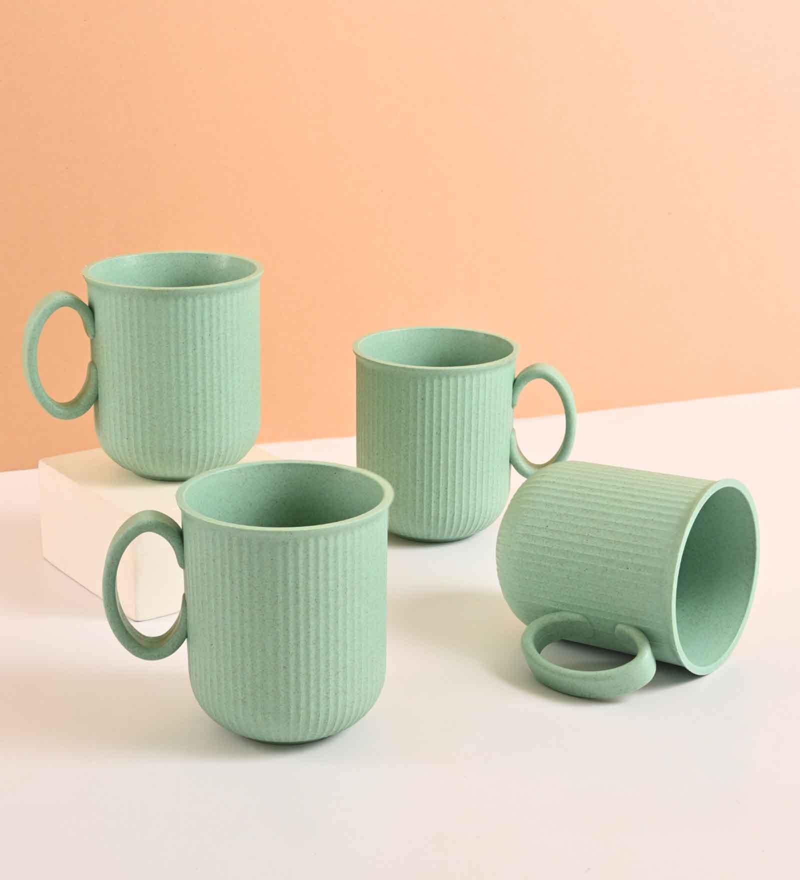 Fern Statement Coffee Mug 350 ml (4 Pc)Rice Husk Biocomposite