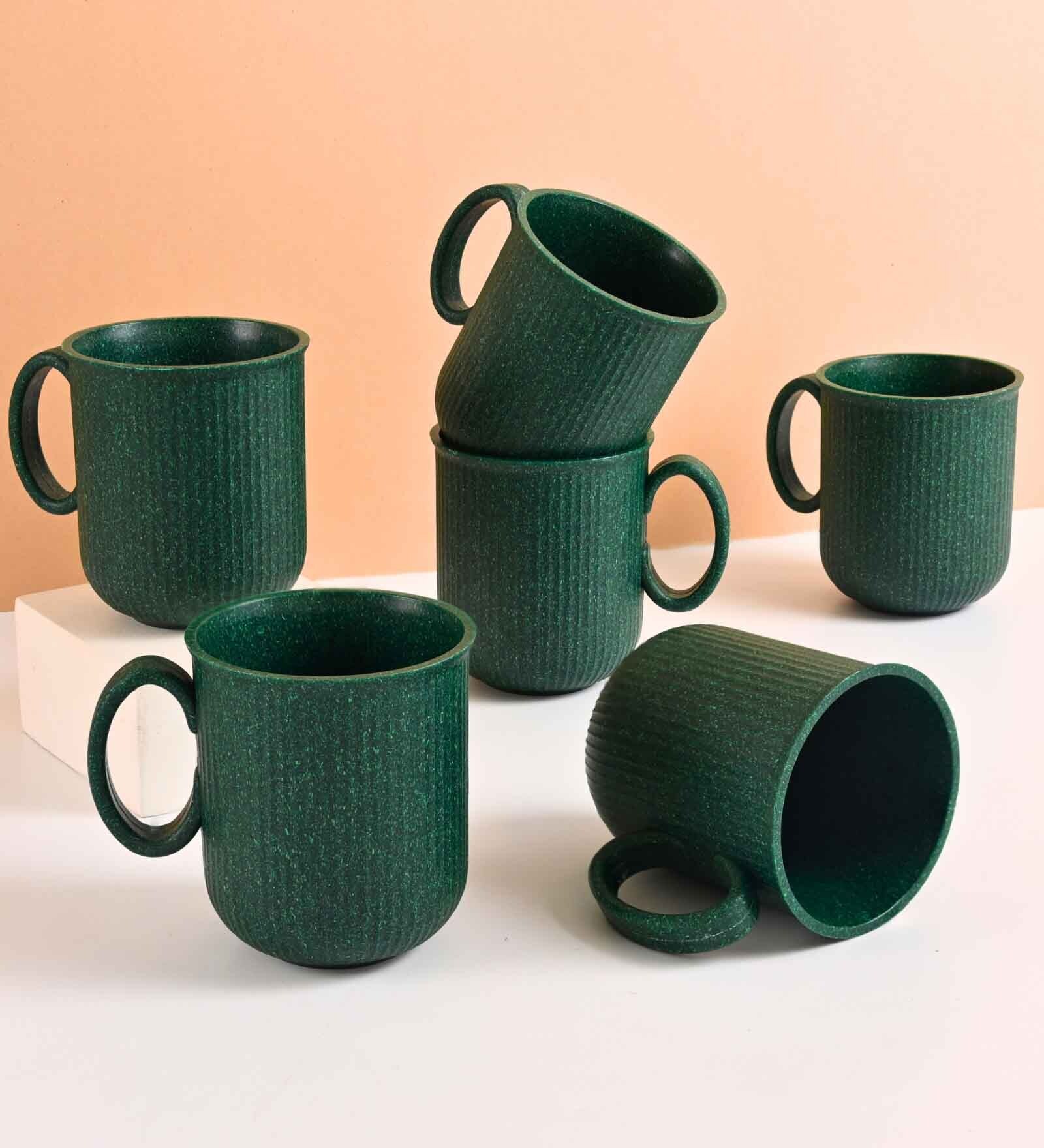 Fern Statement Coffee Mug 350 ml (6 Pc)Rice Husk Biocomposite