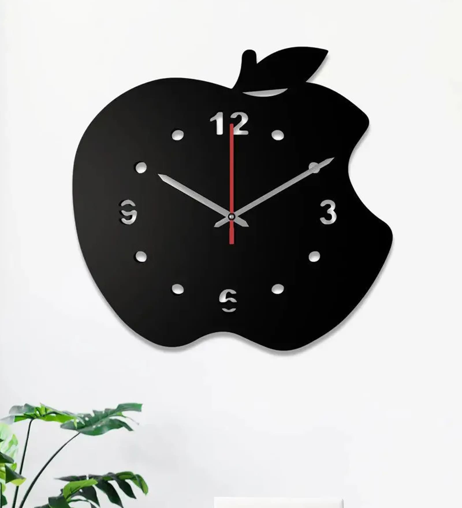 Fernando Engineered Wood Black Wall Clock