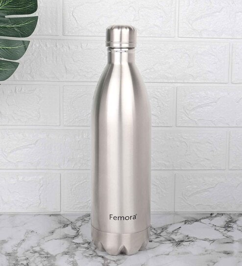 Everest Silver 1 Litre Stainless Steel Water Bottle