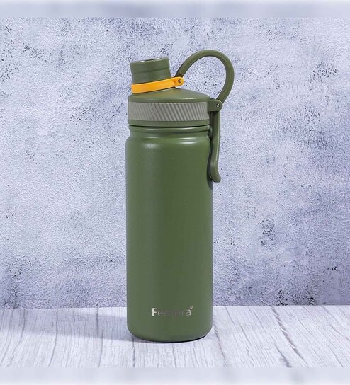 AquaBurst SportSip Oilve Green 680ml Stainless Steel Vacuum Insulated Water Bottle