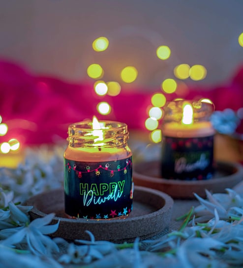 Festive Mini Glow Small Jar Scented Candles For Diwali Gifting